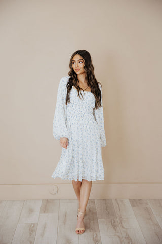 Aubrey Dress - Dusty Azure