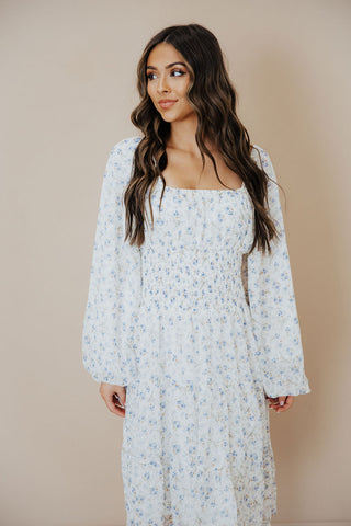 Aubrey Dress - Dusty Azure