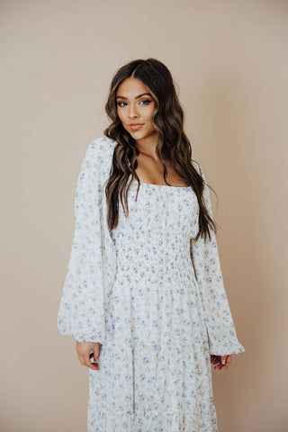 Aubrey Dress - Dusty Azure