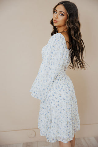 Aubrey Dress - Dusty Azure