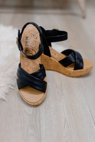 Barbados Wedge Sandal by Blowfish - Black