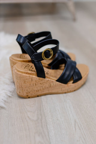 Barbados Wedge Sandal by Blowfish - Black