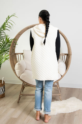 Ashlyn Quilted Vest - Cream