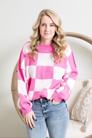 Check Me Out Sweater - Pink