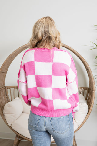 Check Me Out Sweater - Pink