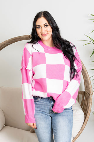 Check Me Out Sweater - Pink