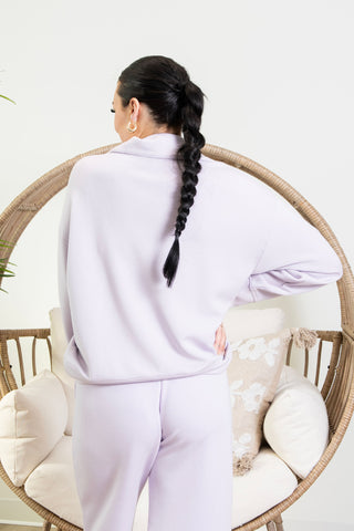 Butter Luxe Half Zip - Lavender