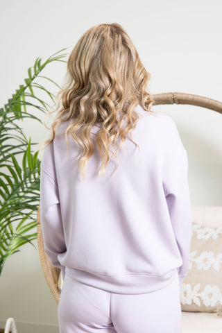 Butter Luxe Half Zip - Lavender