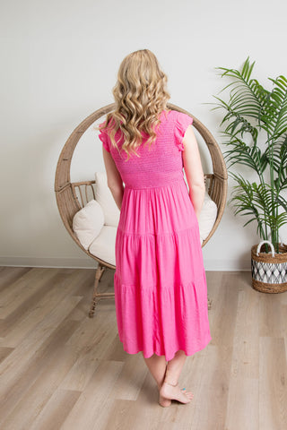 Falling In Love Dress - Fuschia