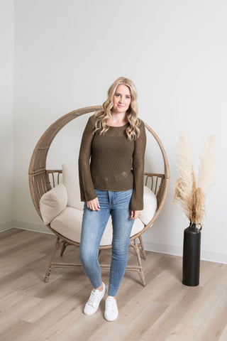 { DEX } Mesh Stitch Sweater