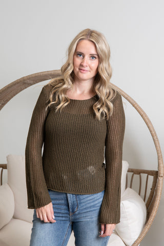 { DEX } Mesh Stitch Sweater