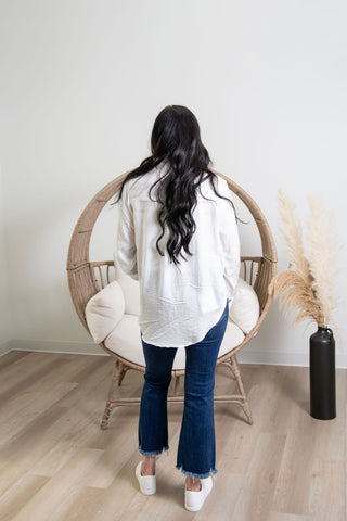 { DEX } Textured Blouse - White