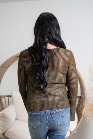 { DEX } Mesh Stitch Sweater