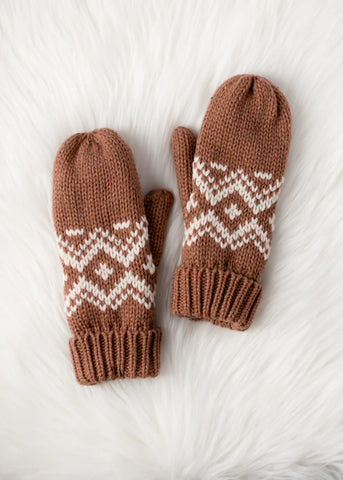 Latte Knit Mittens