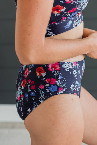 Bask in the Sun Swim Bottoms - Navy