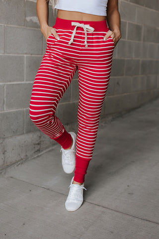 *Ampersand Ave* New & Improved Joggers - Peppermint Stripe