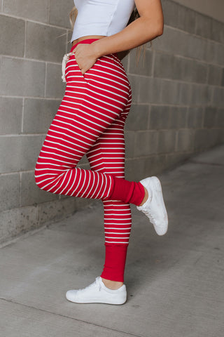 *Ampersand Ave* New & Improved Joggers - Peppermint Stripe